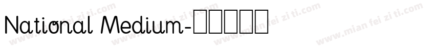 National Medium字体转换